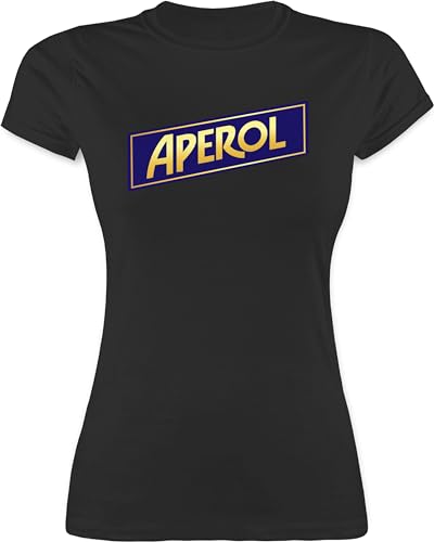 Shirt Damen - Karneval & Fasching - Aperol Kostüm - XL - Schwarz - köln Karneval+Fasching Tshirt rut und wiess t-Shirt für Frauen t kölscher lustiges Partner Shirts Frau Faschings gärtner von Shirtracer