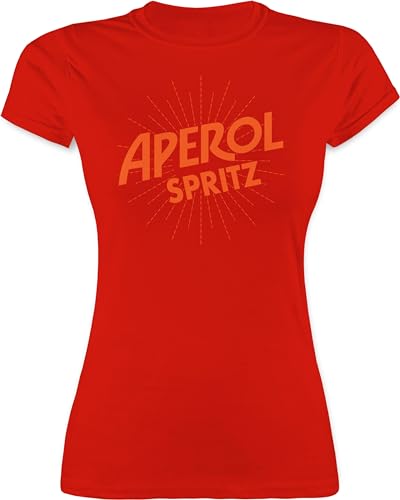 Shirt Damen - Karneval & Fasching - Aperol Spritz Kostüm - XXL - Rot - Tshirt Alkohol Karnevals t- Shirts Partner Faschings koszulki sommergetränk karnevalsshirts Karneval&Fasching t-Shirts t von Shirtracer