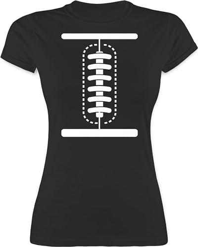 Shirt Damen - Karneval & Fasching - Football Baby Kostüm - M - Schwarz - karmeval t „Karneval“ t-Shirt „Fasching“ Tshirt kaneval Fun Shirts Fasching+verkleidung fastnachts-t-Shirt und von Shirtracer