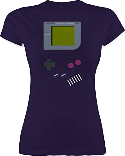 Shirt Damen - Karneval & Fasching - Gameboy - M - Lila - Shirts 90er Jahre Geschenk t karmeval 90 Outfit Frau 90er+Jahre+Outfit+Damen Karnevals „Karneval“ Retro Gamer Tshirts Tshirt t-Shirt von Shirtracer