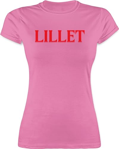 Shirt Damen - Karneval & Fasching - Lillet Kostüm Lillet Verkleidung - L - Rosa - kölner Karnevals t Shirts Fastnacht Tshirt kostùm Erwachsene Oberteil karnevalshirt Fashing Oberteile von Shirtracer