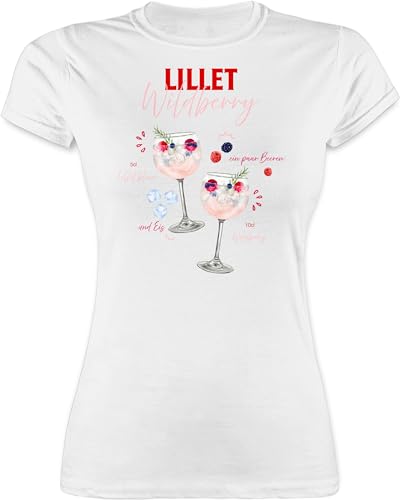 Shirt Damen - Karneval & Fasching - Lillet Wildberry Rezept Lustiges Geschenk Lilletfan Wildberry Lillet Fanartikel - M - Weiß - Partner verkleidung verkleidungen t Shirts von Shirtracer