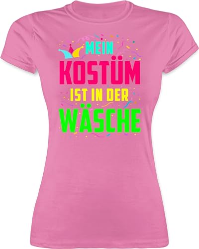 Shirt Damen - Karneval & Fasching - Mein zu Kostüm ist in der Wäsche - L - Rosa - &Fasching t rut und wiess Faschings kölscher 2023 Tshirt Frau Karneval. Oberteil Karneval& fasnacht t-Shirt von Shirtracer