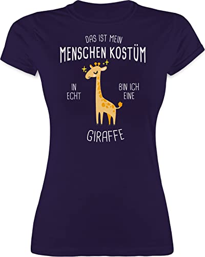 Shirt Damen - Karneval & Fasching - Das ist Mein Menschenkostüm in echt Bin ich eine Giraffe I Giraffenkostüm I Giraffen - L - Lila - Tshirt Faschings-t-Shirt Faschings Spruch Tshirts Shirt Damen - Karneval & Fasching - Das ist Mein Menschenkostüm in echt Bin ich eine Giraffe I Giraffenkostüm I Giraffen - L - Lila - Tshirt Faschings-t-Shirt Faschings Spruch Tshirts von Shirtracer