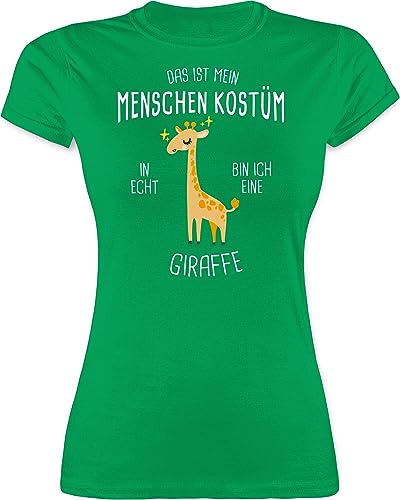 Shirt Damen - Karneval & Fasching - Das ist Mein Menschenkostüm in echt Bin ich eine Giraffe I Giraffenkostüm I Giraffen - XL - Grün - Tshirt Faschings-t-Shirt Faschings Spruch Tshirts Shirt Damen - Karneval & Fasching - Das ist Mein Menschenkostüm in echt Bin ich eine Giraffe I Giraffenkostüm I Giraffen - XL - Grün - Tshirt Faschings-t-Shirt Faschings Spruch Tshirts von Shirtracer