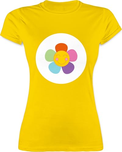Shirt Damen - Karneval & Fasching - Glücksbär Blume I Glücksbärchi Blumen I Gärtner I Gärtnerin Geschenk Garten I Fastnacht I Fasnacht I Fasnet - L - Gelb - Faschings Tshirt Karnevals Flower von Shirtracer