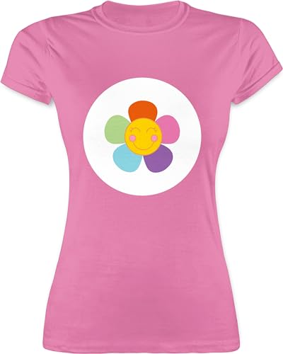 Shirt Damen - Karneval & Fasching - Glücksbär Blume I Glücksbärchi Blumen I Gärtner I Gärtnerin Geschenk Garten I Fastnacht I Fasnacht I Fasnet - XL - Rosa - Faschings Tshirt Karnevals Flower von Shirtracer