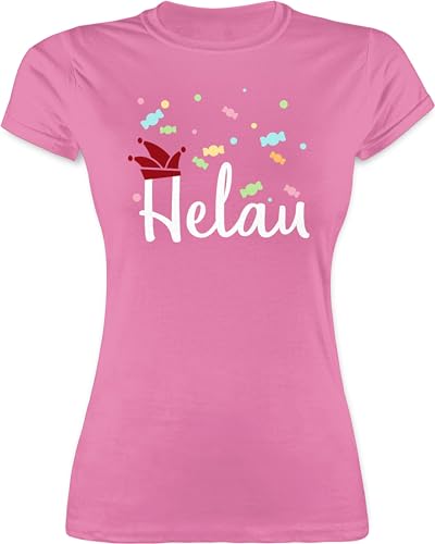 Shirt Damen - Karneval & Fasching - Helau - Alaaf Fastnacht Konfetti - XXL - Rosa - Karneval&Fasching Tshirt Frau Karnevals Damen-Karneval Shirts lustiges straßenkarneval Oberteile Partner von Shirtracer