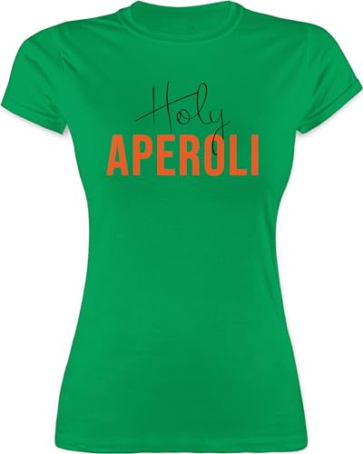 Shirt Damen - Karneval & Fasching - Holy Aperoli I Aperol Spritz Aperoly - XXL - Grün - Alkohol Tshirt Faschings-t-Shirt Faschings Shirts Alcohol Gift karnevalsshirts Karnevals von Shirtracer