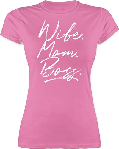 Shirt Damen - Momlife - Wife Mom Boss. Best Mom Muttertagsgeschenke Super Mama Beste Mom Life - XL - Rosa - muttertagsgeschenk Mum Tshirt motherday Gift mütter t-Shirt mutertagsgeschenke Muttertag von Shirtracer