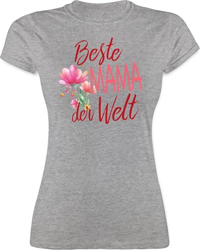 Shirt Damen - Beste Mama der Welt - Geschenk - M - Grau meliert - muttertagsgeschenk muttertagsgeschenke Mum Mutti Tshirt Best mom Ever t-Shirt motherday Gift mütter Blumen Funshirt für Shirt Damen - Beste Mama der Welt - Geschenk - M - Grau meliert - muttertagsgeschenk muttertagsgeschenke Mum Mutti Tshirt Best mom Ever t-Shirt motherday Gift mütter Blumen Funshirt für von Shirtracer