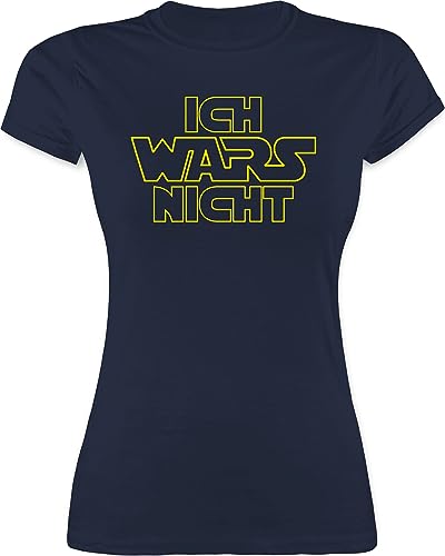 Shirt Damen - Nerd Geschenke - Ich Wars Nicht - L - Navy Blau - geekshirt zocker t-Shirt Geek t zocken Tshirt Gamer Shirts Nerds Tshirts Geeks tailliert nerdgeschenk mädchen Gaming Frauen nerdige von Shirtracer