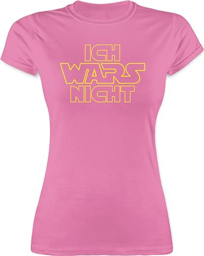 Shirt Damen - Nerd Geschenke - Ich Wars Nicht - XL - Rosa - geekshirt zocker t-Shirt Geek t zocken Tshirt Gamer Shirts Nerds Tshirts Geeks tailliert nerdgeschenk mädchen Gaming Frauen nerdige von Shirtracer