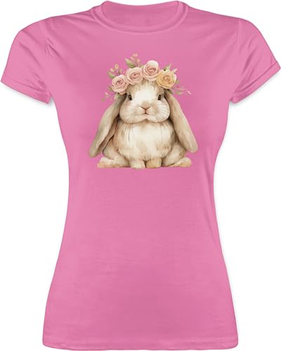 Shirt Damen - Süßer Hase Ostern I Osterhase Geschenke I Osterüberraschung I Oster Hase - S - Rosa - t-Shirt osterhasen Hasen Tshirt häschen hasenmotiv Ostern￼ Shirts mit t Motiv von Shirtracer