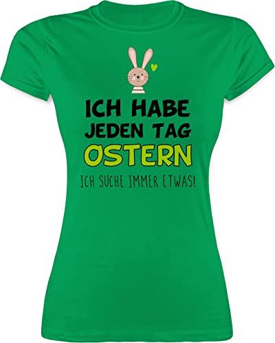 Shirt Damen - Outfit - Ich Habe jeden Tag Ostern Geschenk I Ostergeschenk I Osterhase I Oster Hase - S - Grün - Hasen Tshirt Oster-t-Shirt ostermotiv Bunny t-Shirt für ältere ostergeschenke von Shirtracer