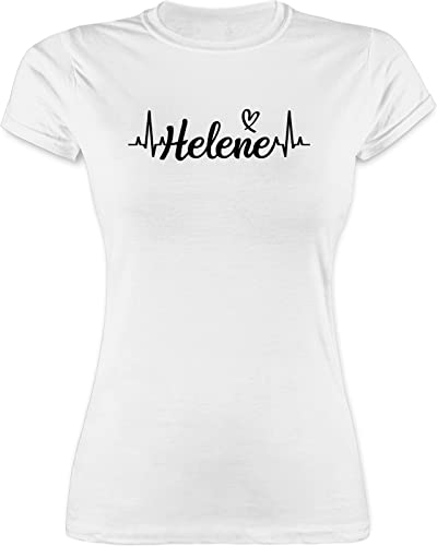 Shirt Damen - Schlager Party Outfit - Helene Herzschlag - XXL - Weiß - Tshirt schlagerparty t-Shirt t schlagernacht Tshirts Festival für schlagerfans Frauen sprüche von Shirtracer