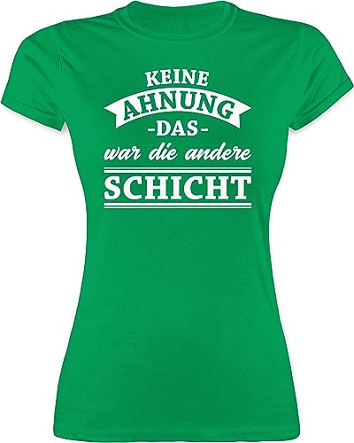 Shirt Damen - Sprüche Statement - Keine Ahnung das war die andere Schicht! Banner - XXL - Grün - Pfleger Geschenke spruchshirts Spruch Schicht Tshirt Spass Spruchshirt sprueche Shirt Damen - Sprüche Statement - Keine Ahnung das war die andere Schicht! Banner - XXL - Grün - Pfleger Geschenke spruchshirts Spruch Schicht Tshirt Spass Spruchshirt sprueche von Shirtracer