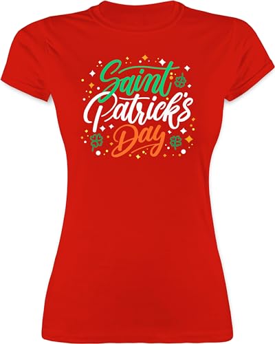 Shirt Damen - St. - Saint Patricks Day Irland Farben Irisch - M - Rot - st Patrick Tshirt Patrick's Outfit Paddys st,Patrick Patrick. s st.Patrick Patrick’s Sankt st.Patricks Irish Geschenk Happy von Shirtracer