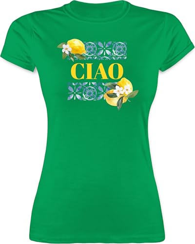 Shirt Damen - Statement - Limoncello Ciao | Urlaub Italien | Lebensgefühl | Limoncello-Fans | Urlaubsfeeling Italia - M - Grün - Statement-t-Shirt Statements Zitrone Tshirt sprüche Zitronen von Shirtracer