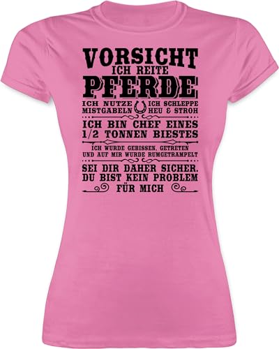 Shirt Damen - Vorsicht ich reite Pferde - L - Rosa - Reiter Tshirt sprüche reitklamotten pferdeliebhaber REIT t-Shirts Pferd pferdeshirts reiten Reiterin t-Shirt Spass reitbekleidung pferdespruch Shirt Damen - Vorsicht ich reite Pferde - L - Rosa - Reiter Tshirt sprüche reitklamotten pferdeliebhaber REIT t-Shirts Pferd pferdeshirts reiten Reiterin t-Shirt Spass reitbekleidung pferdespruch von Shirtracer
