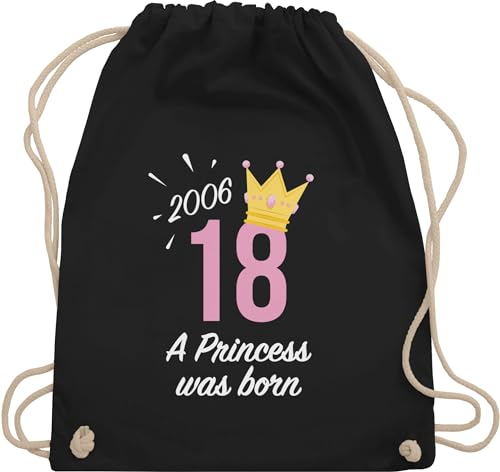 Shirtracer Turnbeutel Rucksack - Achtzehnter Geburtstag Mädchen Princess 2006 - Unisize - Schwarz - 18 geschenk zum 18. volljährig 18- beutel geschenke junge 18ten 18th frau 18-geburtstag born von Shirtracer