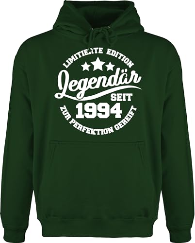 Hoodie Herren Pullover Männer - 30. Geburtstag - Legendär seit 1994 - weiß - L - Dunkelgrün - 30th 30 Hoody 30igsten 1993 30ter Thirty dreissig 30.Geburstag 30ig 30igster 30iger Party von Shirtracer