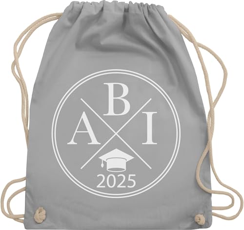 Turnbeutel Rucksack - Abitur & Abschluss - Abi 2025 Hipster X - Unisize - Hellgrau - geschenke für abiturienten 2024 geschenk abigeschenk 24 stoffbeutel abi-geschenke zum schulabschluss aebi beutel von Shirtracer