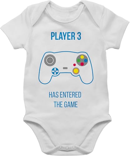 Baby Body Junge Mädchen - Aktuelle Trends - Player 3 has entered the game Controller weiß - 1/3 Monate - Grau meliert - eltern kind partnerlook geschenke für babys geschenk zur geburt nerd bodys Baby Body Junge Mädchen - Aktuelle Trends - Player 3 has entered the game Controller weiß - 1/3 Monate - Grau meliert - eltern kind partnerlook geschenke für babys geschenk zur geburt nerd bodys von Shirtracer