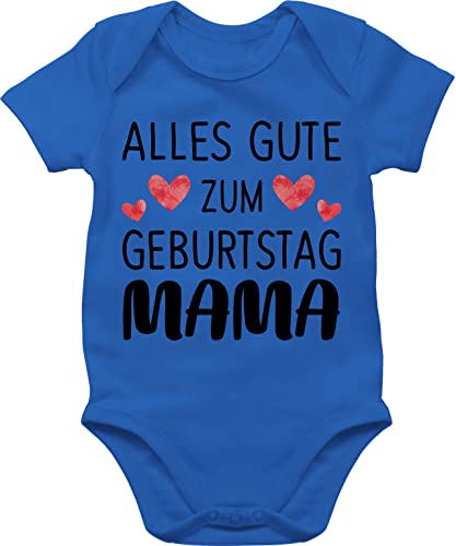 Shirtracer Baby Body Junge Mädchen - Alles gute zum Geburtstag Mama - 3/6 Monate - Royalblau - für babys kurzarmbody muttertag muddi geburtstag, strampler babykleidung jungen mama's mamas babybody von Shirtracer