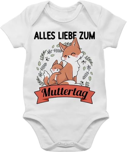 Shirtracer Baby Body Junge Mädchen - Alles liebe zum Muttertag III - 3/6 Monate - Weiß - muttertagsbody muttertagsgeschenke muttertagsgeschenk strampler muttertagsstrampler muttertags babybody von Shirtracer