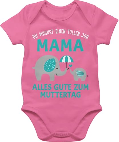Shirtracer Baby Body Junge Mädchen - Du machst einen tollen Job Mama - Geschenk Zum 1 Muttertag - 18/24 Monate - Pink - 1. muttertagsgeschenke muttertagsgeschenk ist die beste bodys kurzarmbody von Shirtracer