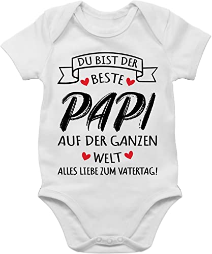 Shirtracer Baby Body Junge Mädchen - Geschenk - Beste Papa der Welt Geschenke | Alles liebe zum Vatertag - 18/24 Monate - Weiß - 1. vatertagsbody papatagsgeschenk best dad in the world bodys 1 von Shirtracer