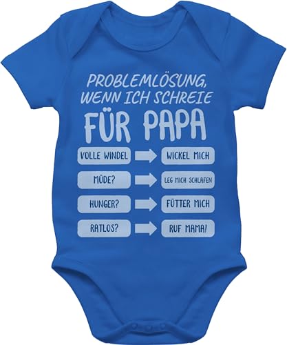 Shirtracer Baby Body Junge Mädchen - Geschenk zum Vatertag - Problemlösung wenn ich schreie für Papa blau - 6/12 Monate - Royalblau - zur geburt vatertagsbody papatagsgeschenk anleitung bodys vater Shirtracer Baby Body Junge Mädchen - Geschenk zum Vatertag - Problemlösung wenn ich schreie für Papa blau - 6/12 Monate - Royalblau - zur geburt vatertagsbody papatagsgeschenk anleitung bodys vater von Shirtracer