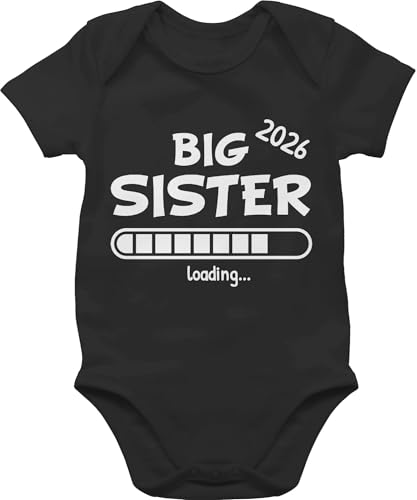 Shirtracer Baby Body Junge Mädchen - Große Schwester - Big Sister loading 2026-6/12 Monate - Schwarz - 2024 strampler schwestern 2025 babybody grosse body. sis 2023 babysachen ich werde von Shirtracer