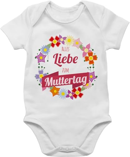 Baby Body Junge Mädchen - Alles Liebe zum Muttertag - 18/24 Monate - Weiß - jungen outfit mama mutter tags bodys geschenk happy mothersday babys für mutti strampler muddi mother day von Shirtracer