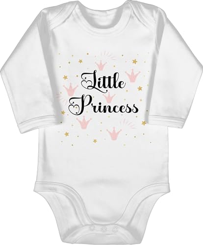 Shirtracer Baby Body langarm Junge - Little Princess | Kleine Prinzessin | Geschenk Mädchen - 6/12 Monate - Weiß - langarmbody bodies von Shirtracer