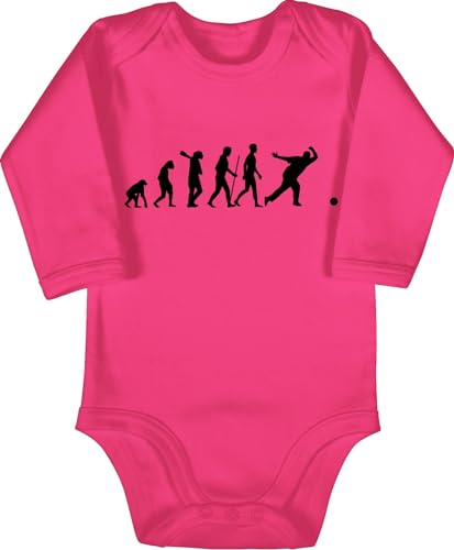 Shirtracer Baby Body langarm Mädchen Junge - Entwicklung - Bowling & Kegel Evolution - 6/12 Monate - Fuchsia Shirtracer Baby Body langarm Mädchen Junge - Entwicklung - Bowling & Kegel Evolution - 6/12 Monate - Fuchsia von Shirtracer