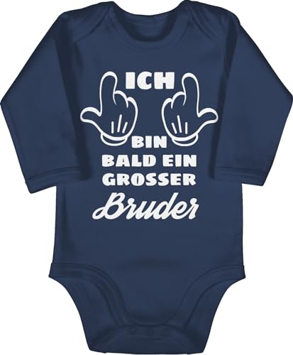 Baby Body langarm Mädchen Junge - Ich bin bald ein großer Bruder - 6/12 Monate - Navy Blau - geschenk brother big babybodie große brüder groser langarmbody bruder" grosser strampler Baby Body langarm Mädchen Junge - Ich bin bald ein großer Bruder - 6/12 Monate - Navy Blau - geschenk brother big babybodie große brüder groser langarmbody bruder" grosser strampler von Shirtracer