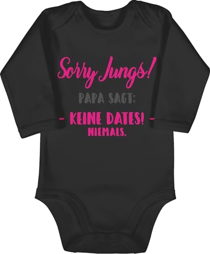 Baby Body langarm Mädchen Junge - Sprüche - Sorry Jungs Papa sagt keine Dates - 12/18 Monate - Schwarz - spruch date babygeschenke spruche dad babybody babygeschenk sprüchen baba strampler Baby Body langarm Mädchen Junge - Sprüche - Sorry Jungs Papa sagt keine Dates - 12/18 Monate - Schwarz - spruch date babygeschenke spruche dad babybody babygeschenk sprüchen baba strampler von Shirtracer