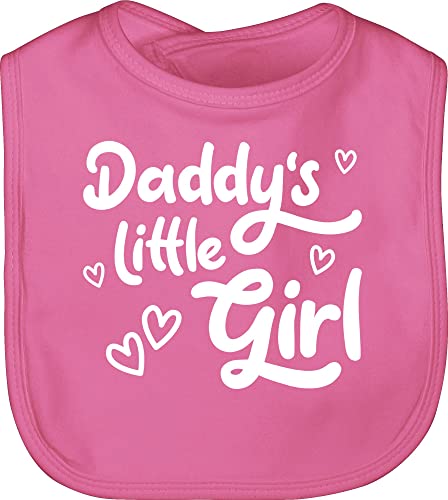 Shirtracer Baby Lätzchen - Geschenk zum Vatertag - Daddy's little Girl süß weiß - Unisize - Pink - papa tag daddys herrentagsgeschenk 1.vatertagsgeschenk männertagsgeschenk 1. vatertagsgeschenk dad von Shirtracer