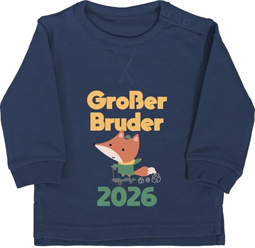Shirtracer Baby Pullover Jungen Mädchen - Großer Bruder Fuchs 2026-12/18 Monate - Navy Blau - 2024 Brother bro Pulli grosser große brüder Langarm Bruder Big Sweatshirt Geschenk für großen grossen Shirtracer Baby Pullover Jungen Mädchen - Großer Bruder Fuchs 2026-12/18 Monate - Navy Blau - 2024 Brother bro Pulli grosser große brüder Langarm Bruder Big Sweatshirt Geschenk für großen grossen von Shirtracer