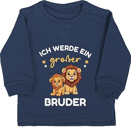 Shirtracer Baby Pullover Jungen Mädchen - Ich werde großer Bruder Geschenk Löwen - 12/18 Monate - Navy Blau - 2024 Brother grosser Sweatshirt Big bro EIN Pulli große brüder Langarm Bruder für großen Shirtracer Baby Pullover Jungen Mädchen - Ich werde großer Bruder Geschenk Löwen - 12/18 Monate - Navy Blau - 2024 Brother grosser Sweatshirt Big bro EIN Pulli große brüder Langarm Bruder für großen von Shirtracer