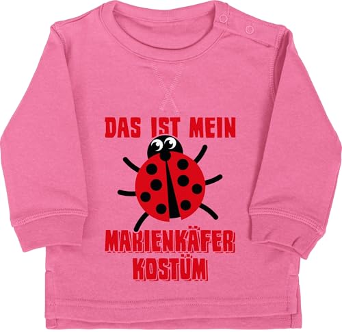 Shirtracer Baby Pullover Jungen Mädchen - Karneval & Fasching - Das ist Mein Marienkäfer Kostüm Marienkaefer I Käfer I Marienkäferkostüm - 6/12 Monate - Pink - Fastnacht marienkäferköstüm Faschings von Shirtracer