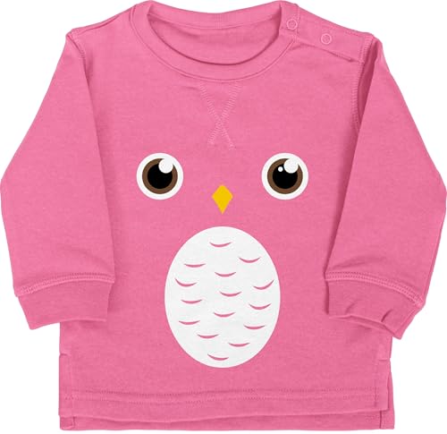 Shirtracer Baby Pullover Jungen Mädchen - Karneval & Fasching - Eulen Kostüm Eule I Owl I Vogel I Vögel Geschenk - 18/24 Monate - Pink - Fastnacht pullis Faschings fasnacht Karnevals verkleidung von Shirtracer