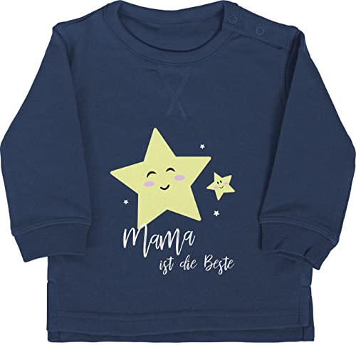 Shirtracer Baby Pullover Jungen Mädchen - Tante um den Finger Wickeln - 6/12 Monate - Navy Blau - Outfit Aunt Auntie Pulli tantes Babykleidung Geschenk Baby-Kleidung babygeschenke von von Shirtracer