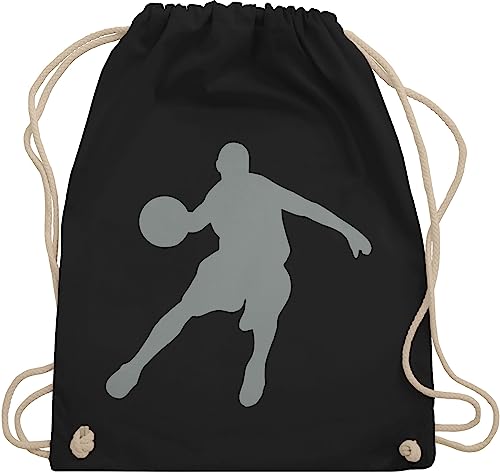 Turnbeutel Rucksack - Basketball Trikot Ersatz Training - Basketballspieler - Unisize - Schwarz - für kinderturnbeutel sport korbball sportbeutel basketballer basketbal beuteltasche beutel tasche von Shirtracer