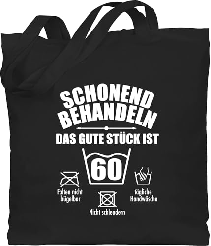 Shirtracer Baumwolltasche - 60. Geburtstag - Schonend behandeln das gute stück ist 60 - Unisize - Schwarz - geschenktasche zum 60.geburtstag jutebeutel 60-geburtstag geburtstagsspruch beutel witziges Shirtracer Baumwolltasche - 60. Geburtstag - Schonend behandeln das gute stück ist 60 - Unisize - Schwarz - geschenktasche zum 60.geburtstag jutebeutel 60-geburtstag geburtstagsspruch beutel witziges von Shirtracer