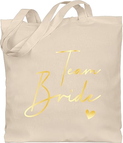 Shirtracer Baumwolltasche - JGA Junggesellenabschied Frauen - Team Bride Crew Braut - Unisize - Naturweiß - junggesellinnenabschied taschen tasche jungesellinenabschied baumwolle beutel von Shirtracer
