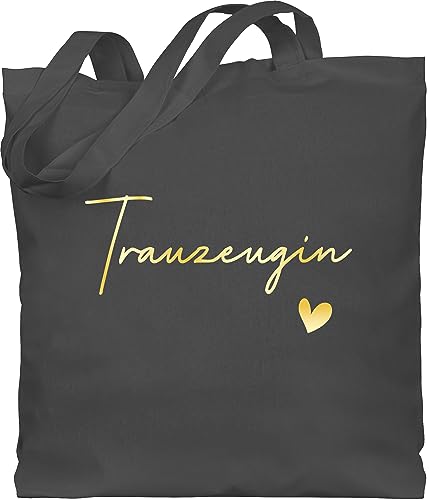 Shirtracer Baumwolltasche - JGA Junggesellenabschied Frauen - Trauzeugin Maid of Honor - Unisize - Dunkelgrau - beutel braut bachelorette party stofftüten tasche jungesselnabschied jutebeutel von Shirtracer