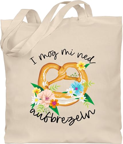 Shirtracer Baumwolltasche - Kompatibel mit Oktoberfest Tasche - I mog mi ned aufbrezeln! - schwarz - Unisize - Naturweiß - trachten oktoberfesttasche bayrische jutebeutel oktoberfest-tasche bayrisch von Shirtracer